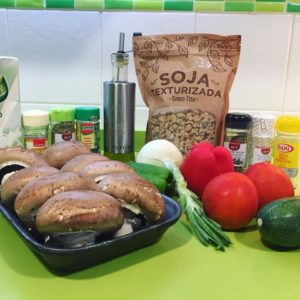 champiñones portobello rellenos